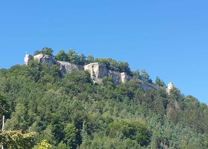Apartmán Saechsische-schweiz-ferienhaus-wohnung-2-mit-hervorragendem-panoramablick-ueber-das-elbtal Königstein an der Elbe