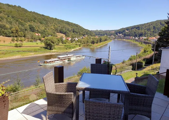 Saechsische-schweiz-ferienhaus-wohnung-2-mit-hervorragendem-panoramablick-ueber-das-elbtal Διαμέρισμα Konigstein an der Elbe